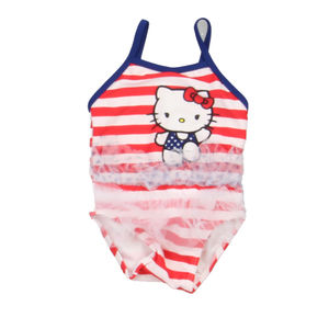 Hello Kitty Girls Red | White 1-piece Swimsuit size: 12 Months